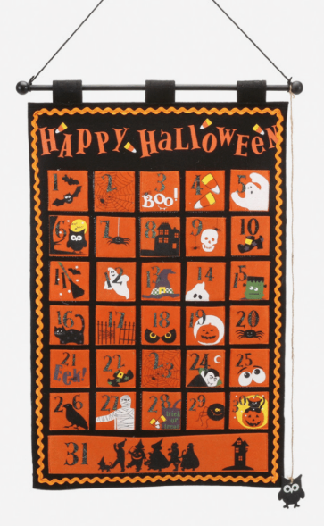 Halloween Countdown Calendar, Felt, 16" x 27"