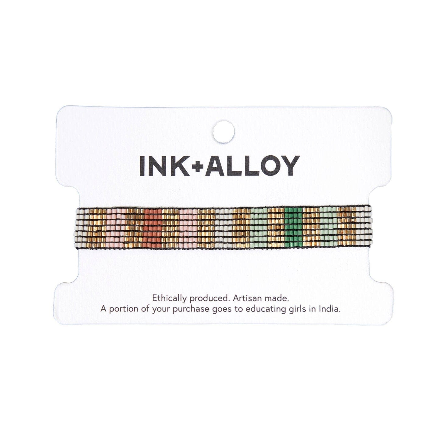 Alex Vertical Lines Beaded Stretch Bracelet Desert Wholesale