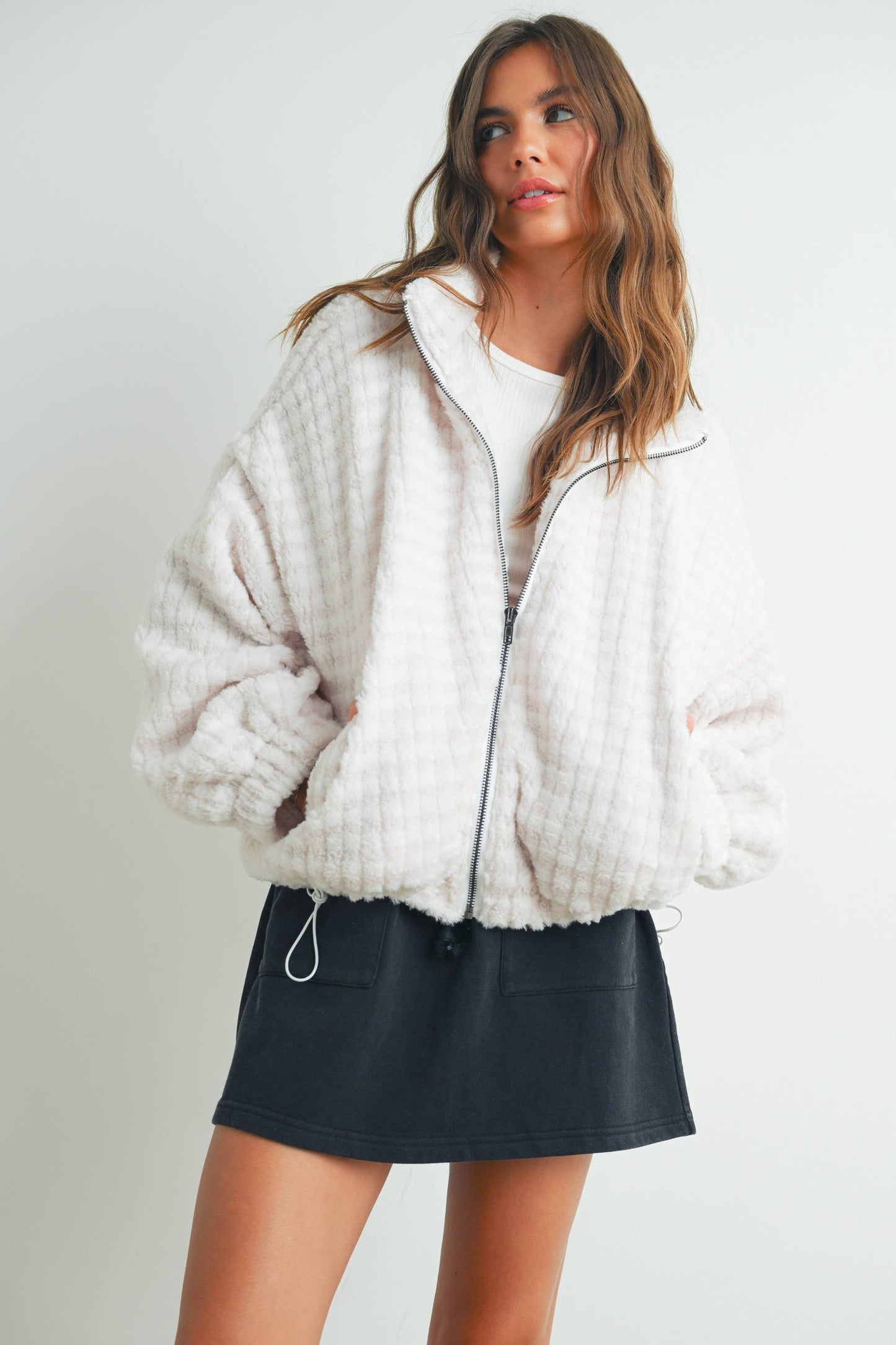Fall Collared Puffer Jacket - BMJ7497: CHARCOAL / M