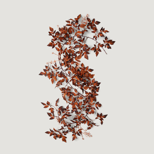 Brown Artificial Cimicifuga Seeded Garland - 6'
