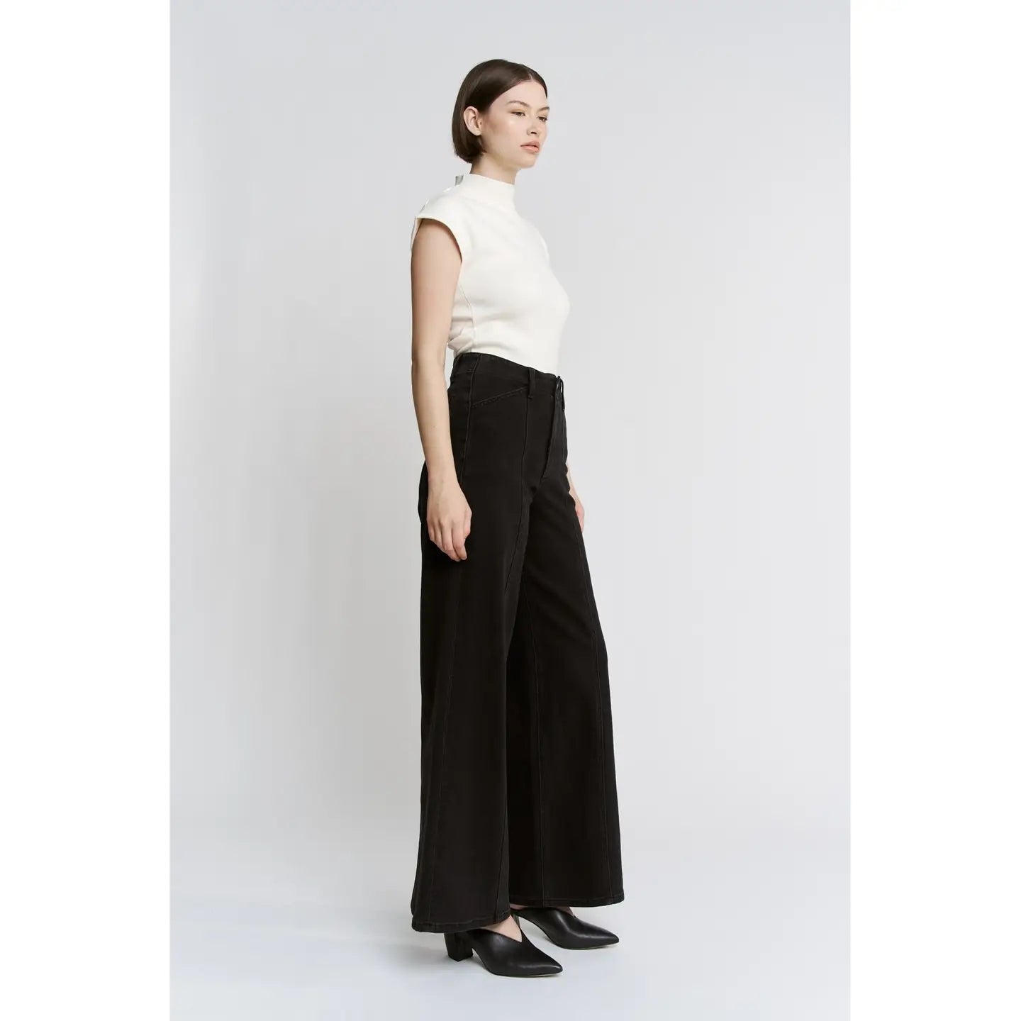 High Rise Seamed Trouser