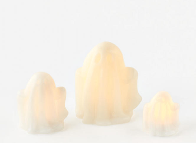 Lighted Ghost Candle, St/3