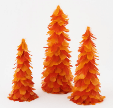 Feather Tree, St/3 Orange