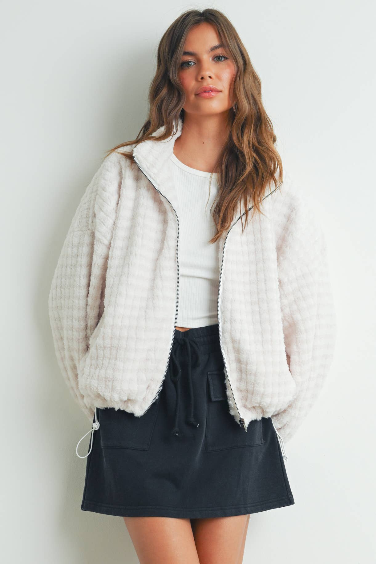 Fall Collared Puffer Jacket - BMJ7497: CHARCOAL / S