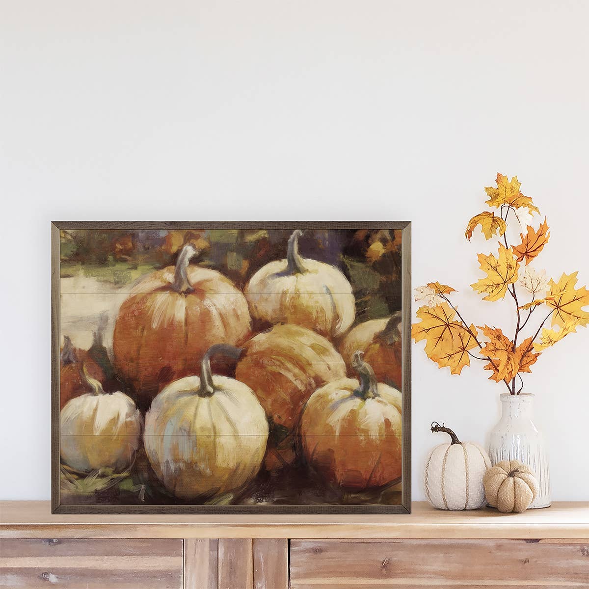 Vintage Pumpkins 1 By Nina Blue: 10 x 8 x 1.5